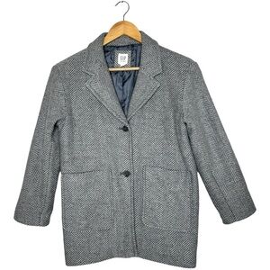 GAP Kids Girl Large Peacoat Grey Blue